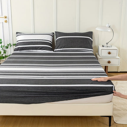 Striped Print Bedding Set - Soft, Comfortable All-Season Set