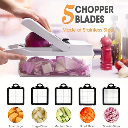 22-in-1 Multifunctional Vegetable Chopper & Slicer Set