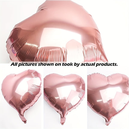 Rose Gold Heart-Shaped Balloons – Perfect for Romantic Events