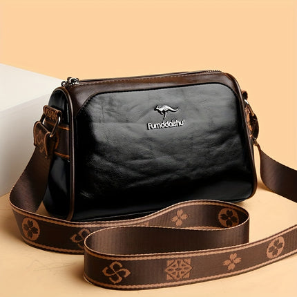 Trendy Solid Color Crossbody Bag