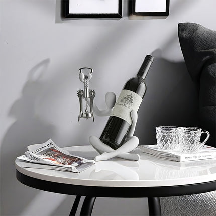 Creative Abstract Character Red Wine Rack – Stylish Storage Ornament