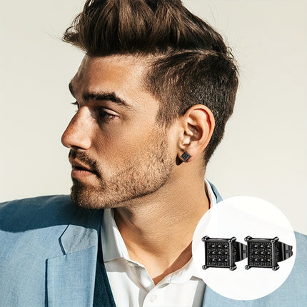 10-Pack Punk Stainless Steel Earrings