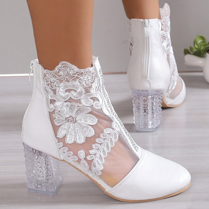 Elegant Lace Ankle Booties