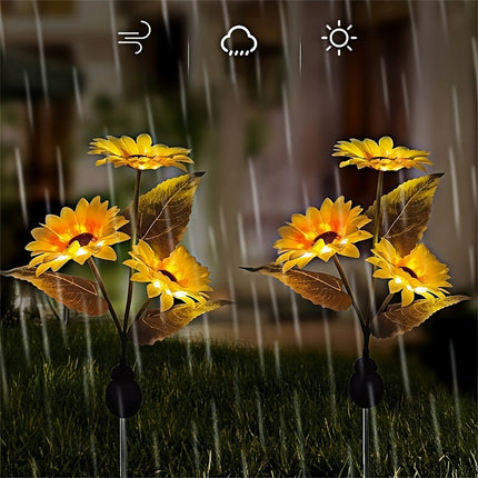 Solar Sunflower Lights - Elegant Garden Glow