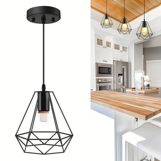 Elegant Black Metal Ceiling Light - Dining & Bedroom Fixture