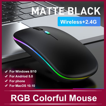 Ergonomic RGB Silent Mouse - Monti Bargains