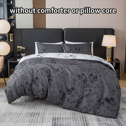 Luxury Floral Print Duvet Cover Set - Soft & Cozy Bedding