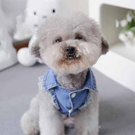 Stylish Dog Denim Vest - Monti Bargains