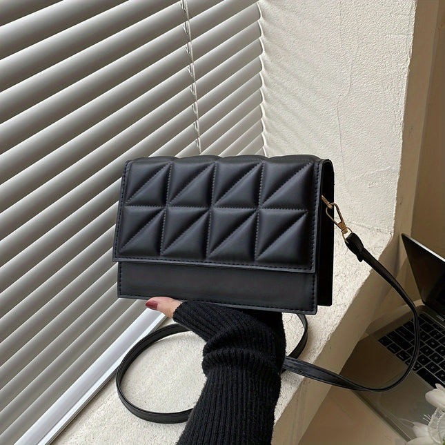 Elegant Black Quilted Crossbody Bag