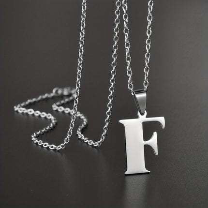 Minimalist Alphabet Stainless Steel Necklace
