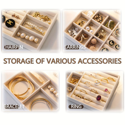 4pcs Velvet Jewelry Organizer