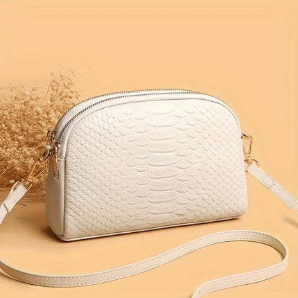 Crocodile Pattern Leather Crossbody