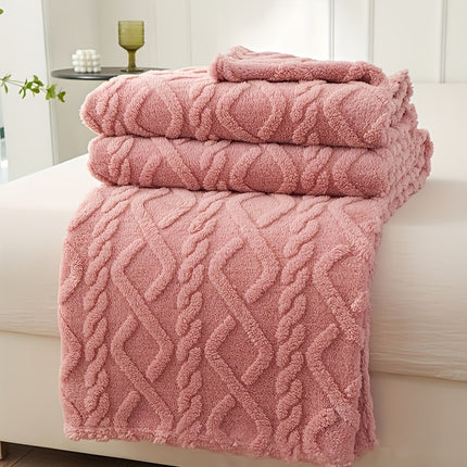 FAGEJIE Plush Lamb Fleece Throw Blanket - Cozy & Stylish