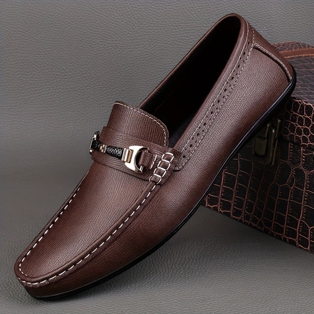 Men's Solid Moc Toe Driving Mocs