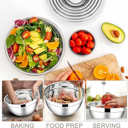 14-Piece Stainless Steel Mixing Bowl Set