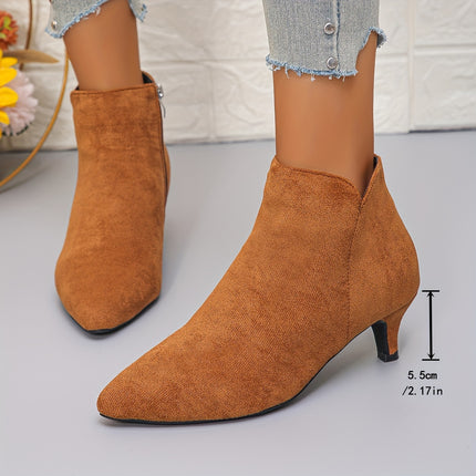 Elegant Pointed Toe Ankle Boots