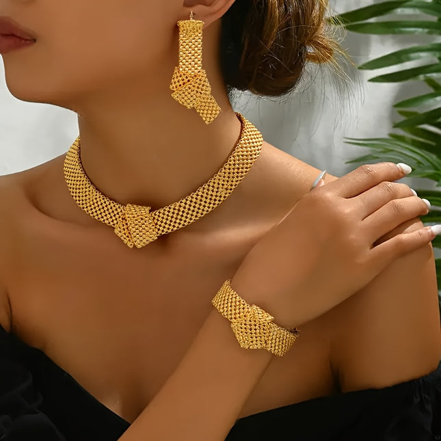 Classic 3pcs Knotted Jewelry Set
