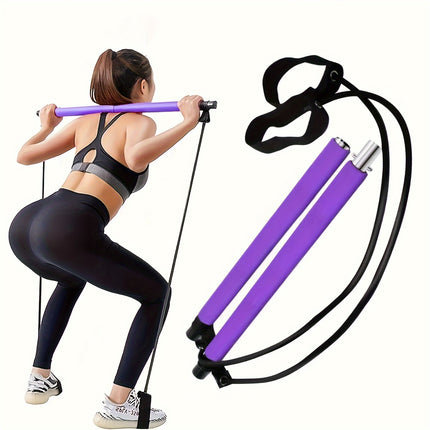 Versatile Yoga & Pilates Bar Set with Resistance Bands