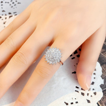 Lotus Zirconia Flower Ring
