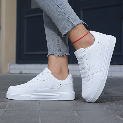Women's Sporty Faux Leather Sneakers