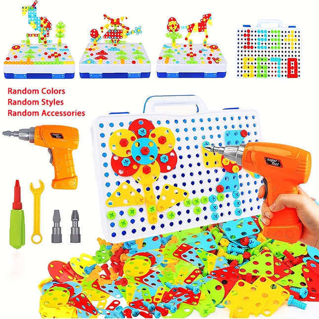 STEM Design & Drill Toy – Creative Engineering Building Kit - Monti Bargains