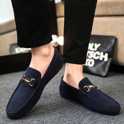 Men's Navy Blue Slip-On Loafers