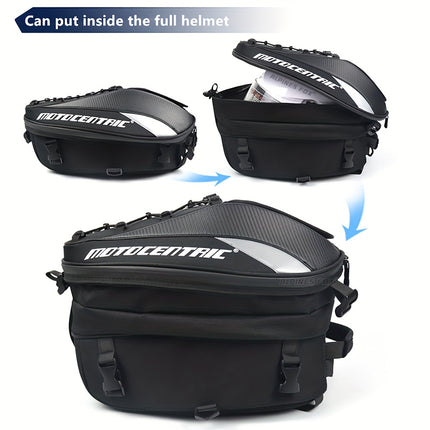 MOTOCENTRIC Waterproof 37L Motorcycle Tail Bag – High Capacity