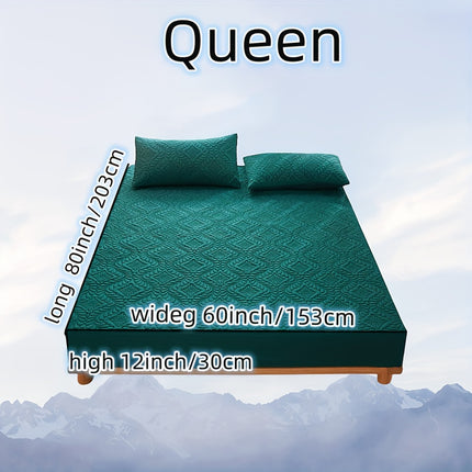 3pcs Waterproof Solid Fitted Sheet Set - 360° Coverage