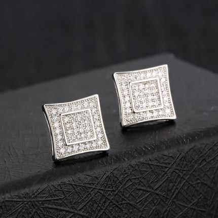 KRKC&CO Luxury Hip Hop Stud Earrings