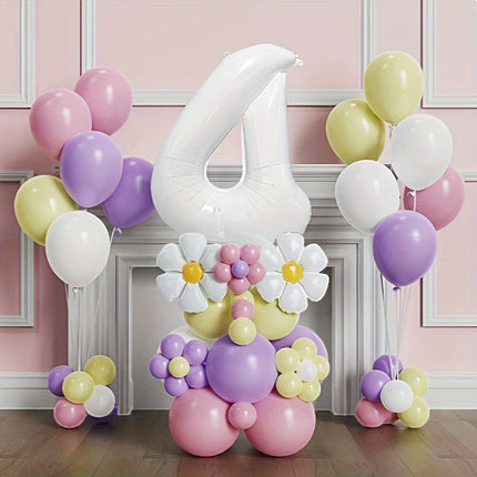 Princess Theme Balloon Set - 43-Piece Vibrant Daisy