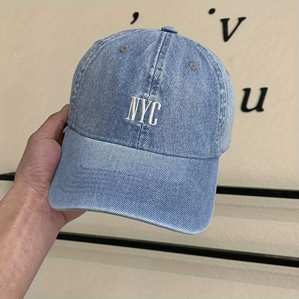 NYC Embroidered Denim Hat