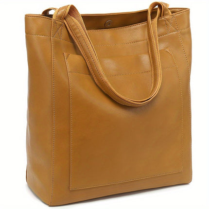 Retro Solid Color Tote Bag