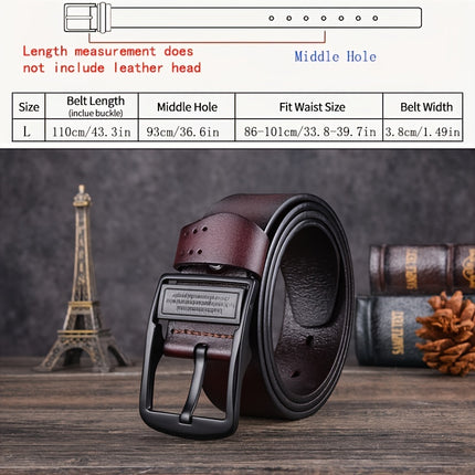 Men's Black Leather Belt
