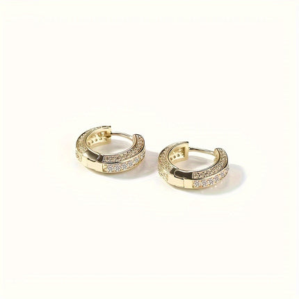 Stylish Circular Zirconia Earrings