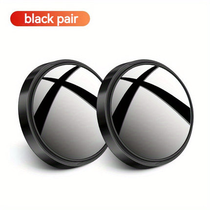 2pcs Adjustable Car Rearview Blind Spot Mirror – 360° HD