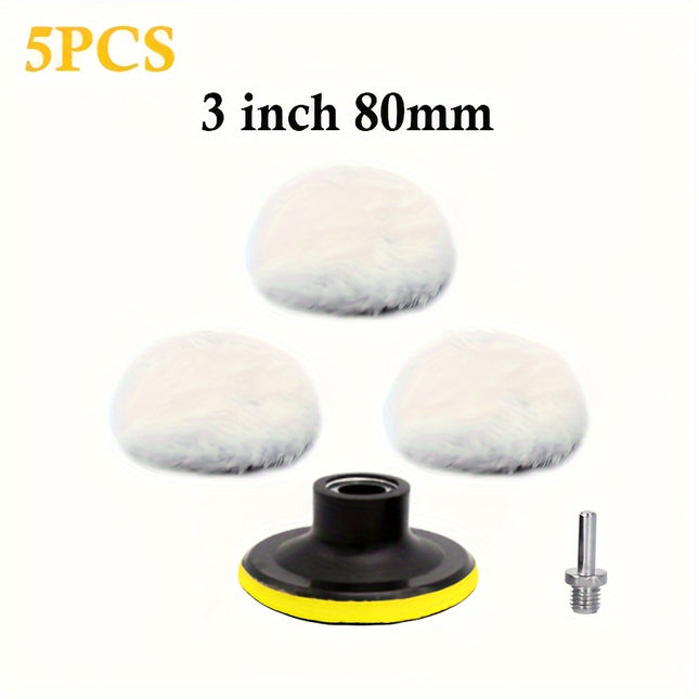 5pcs Car Polishing Pad Set for Paint Care & Waxing