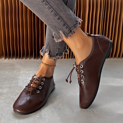 Elegant Lace-Up Ballet Flats