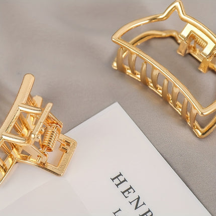 Hollow Heart Metal Hair Clips