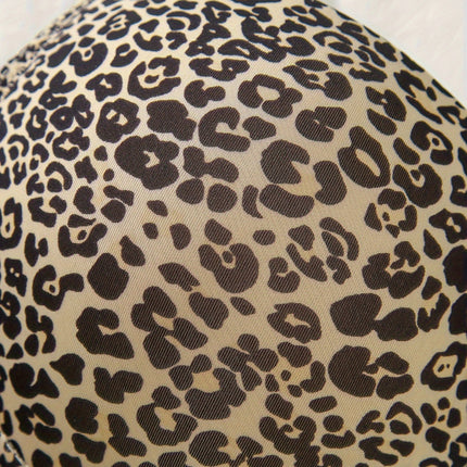 5pcs Leopard & Solid T-Shirt Bra Set