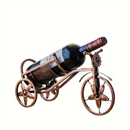 Metal Tabletop Bicycle Wine Rack – Decorative Countertop Holder