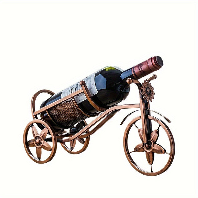 Metal Tabletop Bicycle Wine Rack – Decorative Countertop Holder