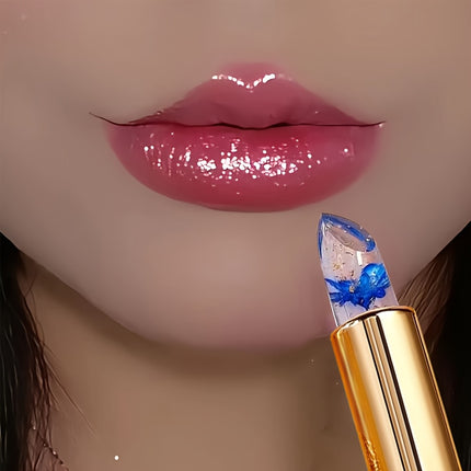 3pcs Flower-Shaped Crystal Gel Lipstick Set – Color Changing