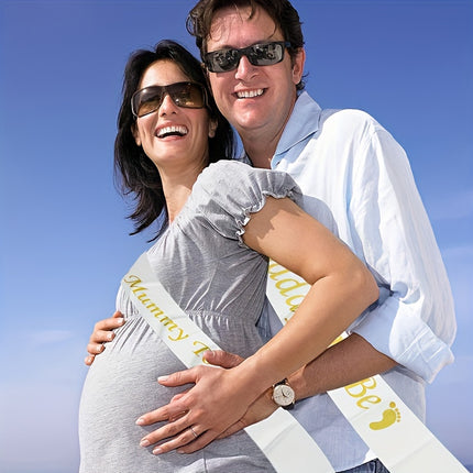 'Mom & Dad' Canvas Sash Set – Gender Reveal Essentials