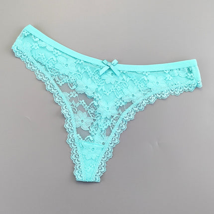6pcs Floral Lace Thongs