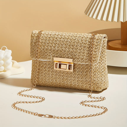 Elegant Crossbody Bag with Chain Strap – Timeless Glam - Monti Bargains
