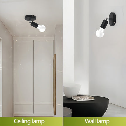 Adjustable Black Ceiling Light - Modern E27 Fixture