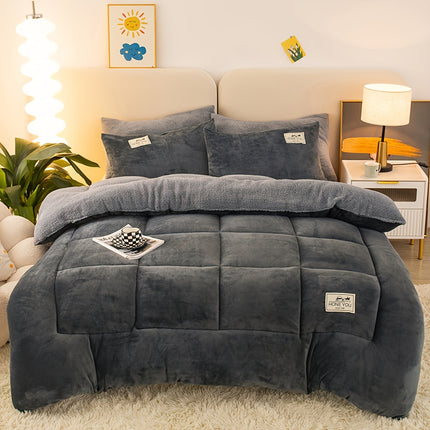 Industrial Sherpa Fleece Quilted Comforter - Thick & Cozy