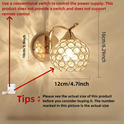 Creative Crystal Wall Lamp - Modern Bedroom & Living Room Light