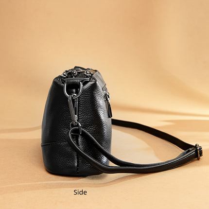 Chic Red Leather Crossbody Bag