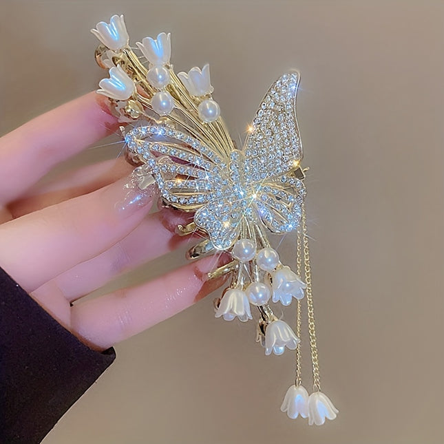 Fairy Butterfly Pearl Hair Clip